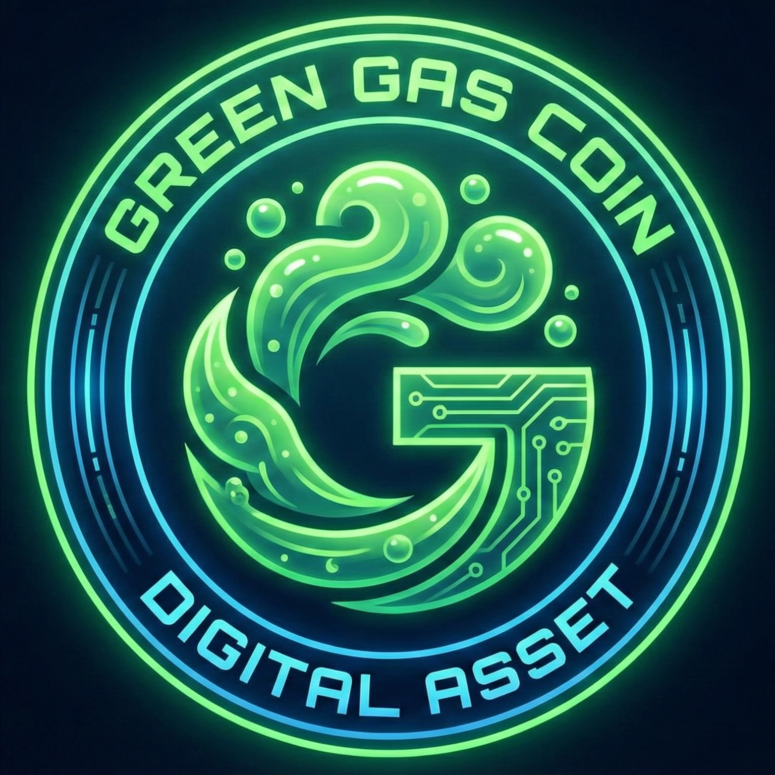Green Gas Coin Logo